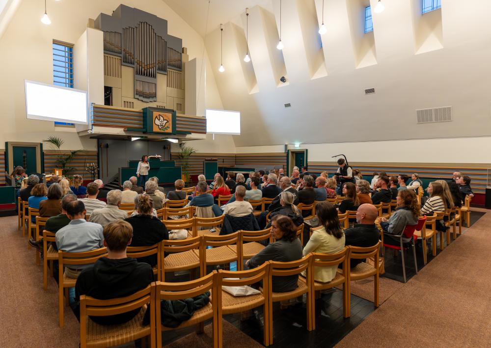 Inwoners bijeen voor het dorpsgesprek.
